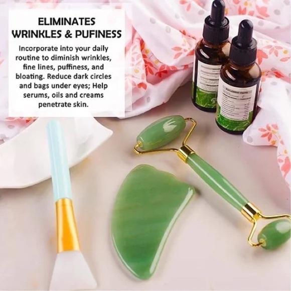 ⭐️movalues 3-IN-1 Jade Roller and Gua Sha Set⭐️ - Picture 3 of 5